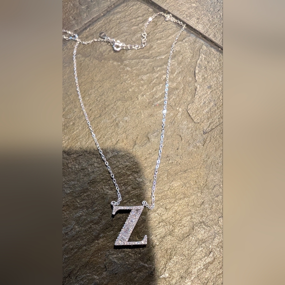 Elegant 925 Silver Initial Necklace